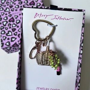 Betsey Johnson Wine and Grape Basket Charm